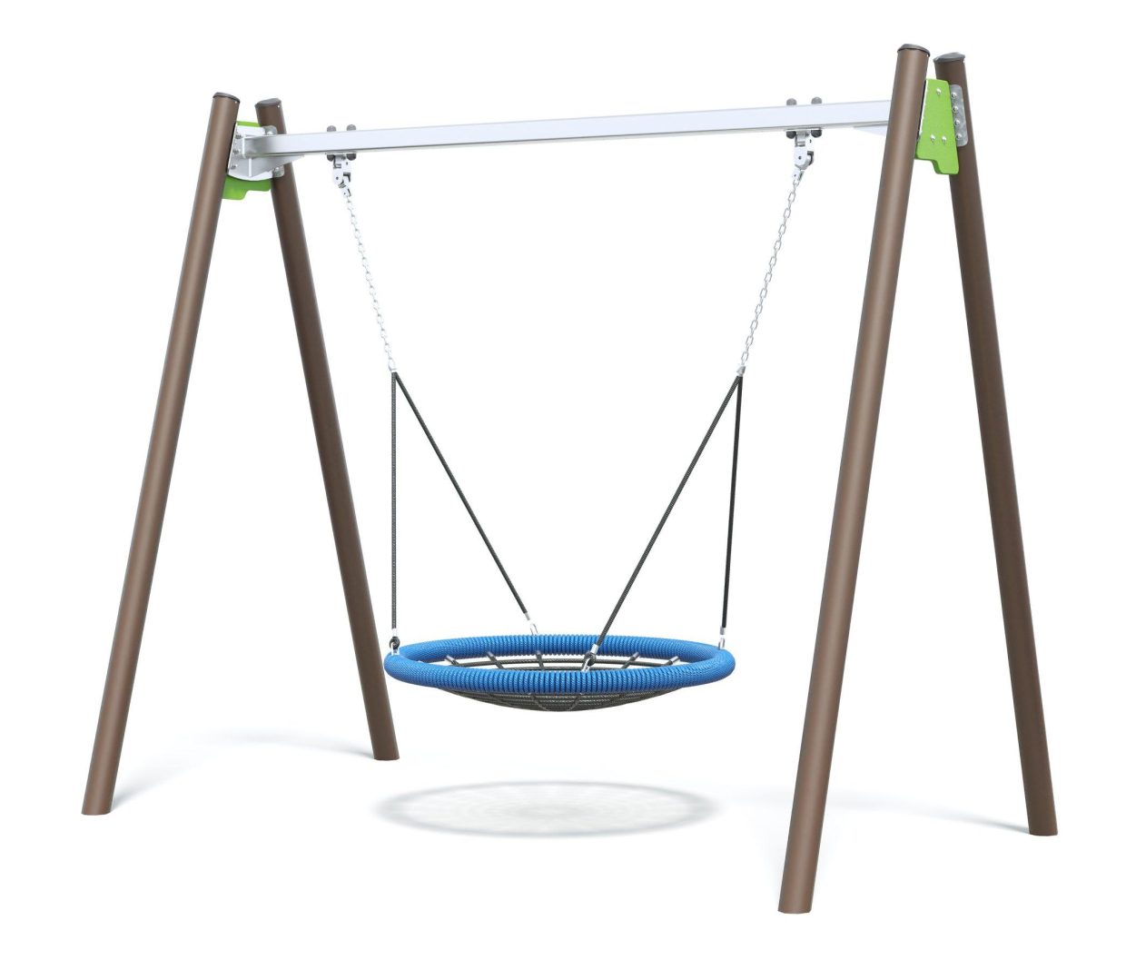 Connect Single Bay Swing, Nest Seat in Treefern Gully colour scheme.