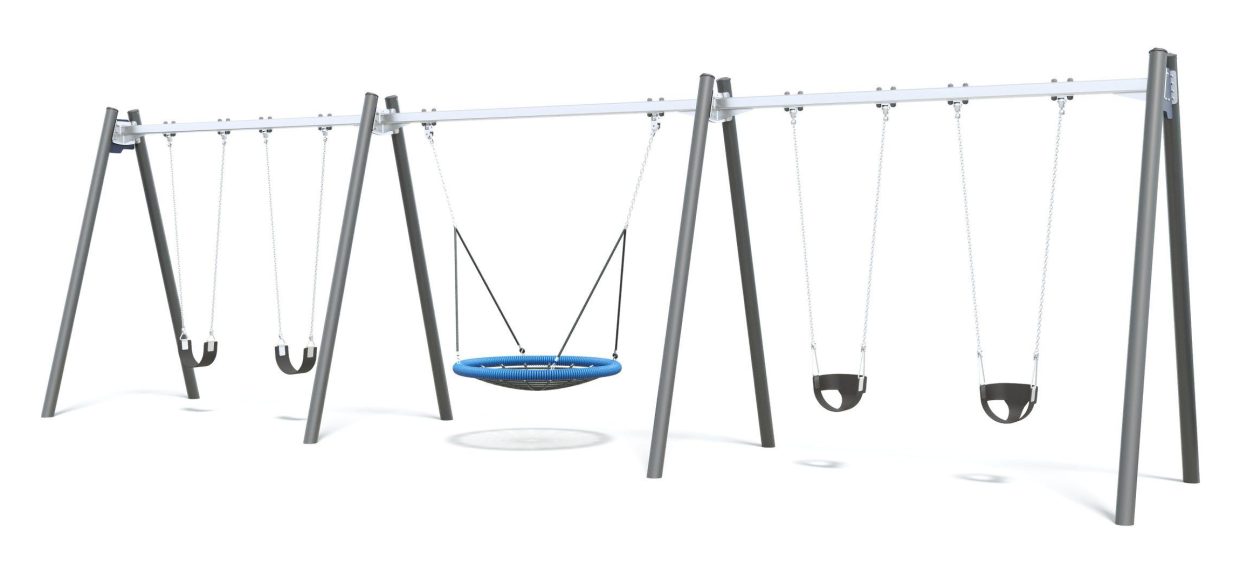 Connect Triple Bay Swing, Nest Seat in Bridge Lane colour scheme.