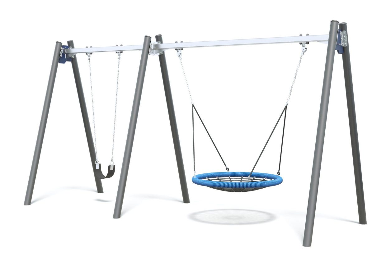 Connect Double Bay Junior Swing, Nest Seat in Bridge Lane colour scheme.