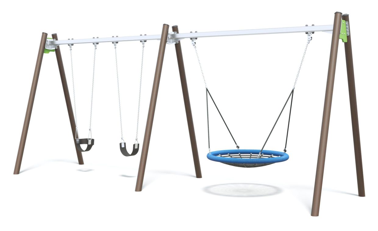 Connect Double Bay Swing, Nest Seat in Treefern Gully colour scheme.