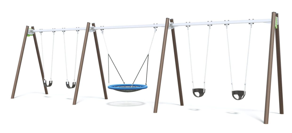 Connect Triple Bay Swing, Nest Seat in Treefern Gully colour scheme.