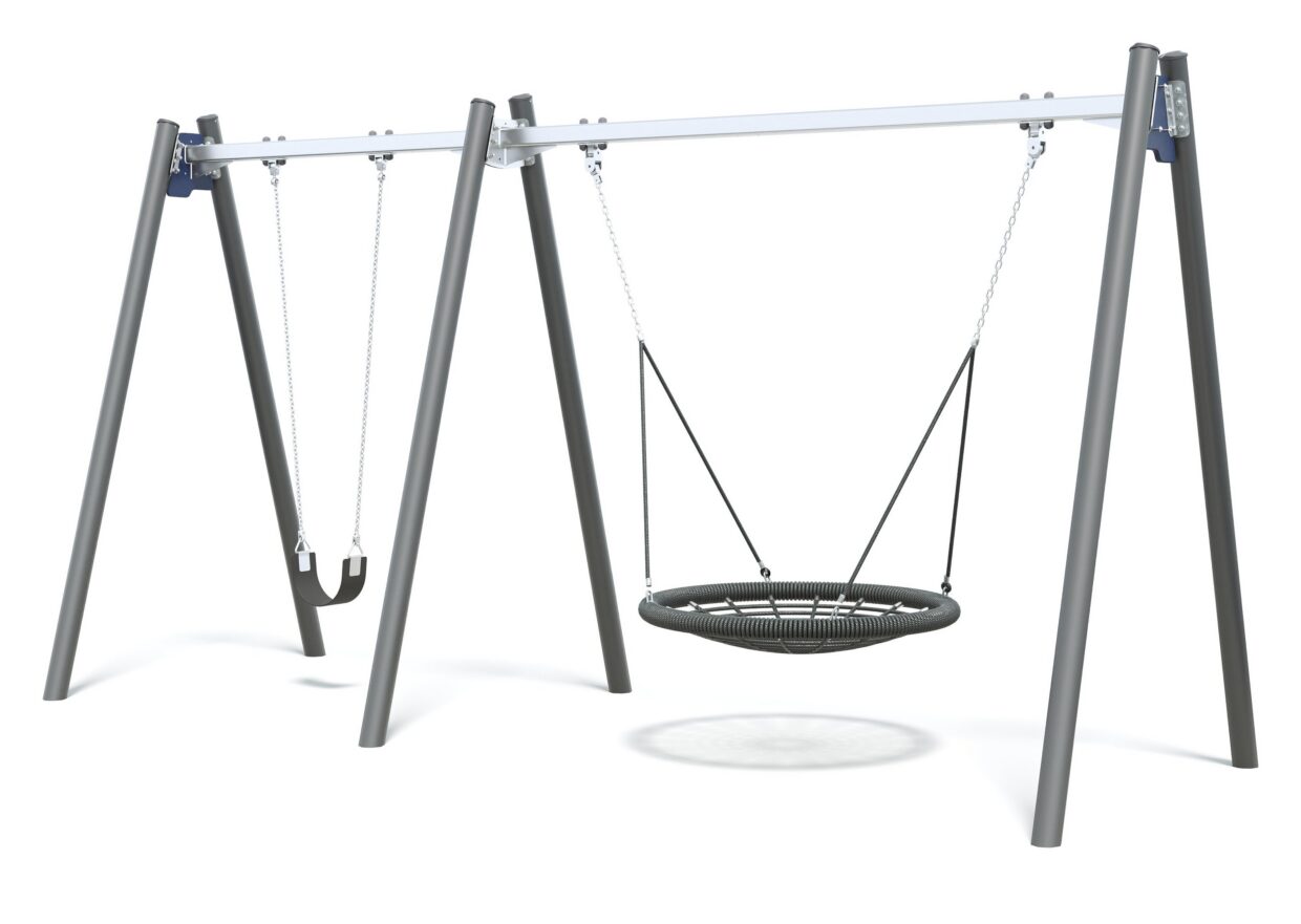 Connect Double Bay Junior Swing, Nest Seat in Billabong Creek colour scheme.