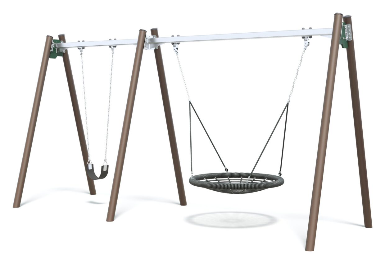Connect Double Bay Junior Swing, Nest Seat in Bird Of Paradise colour scheme.