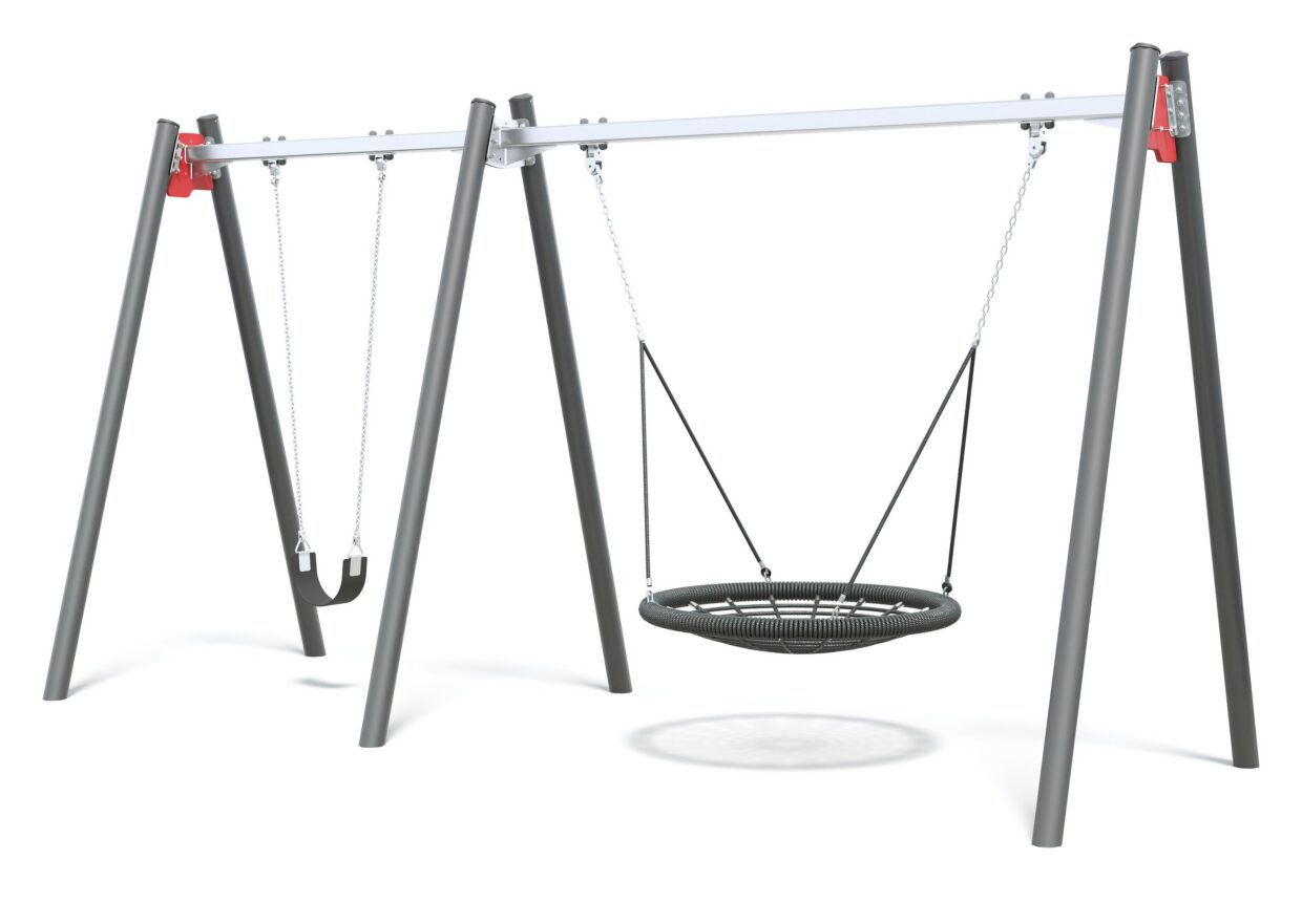 Connect Double Bay Junior Swing, Nest Seat in City Lights colour scheme.