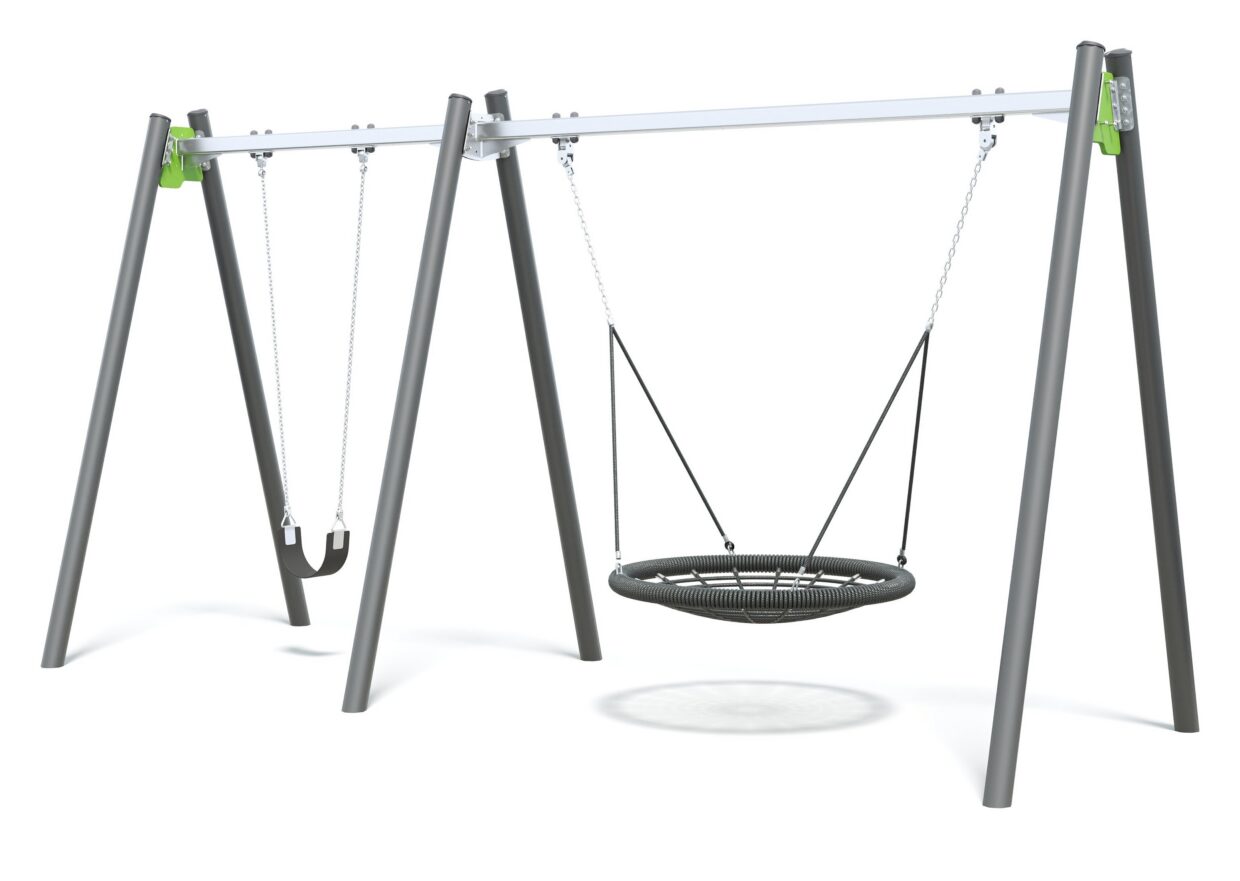Connect Double Bay Junior Swing, Nest Seat in Rainbow Lorikeet colour scheme.