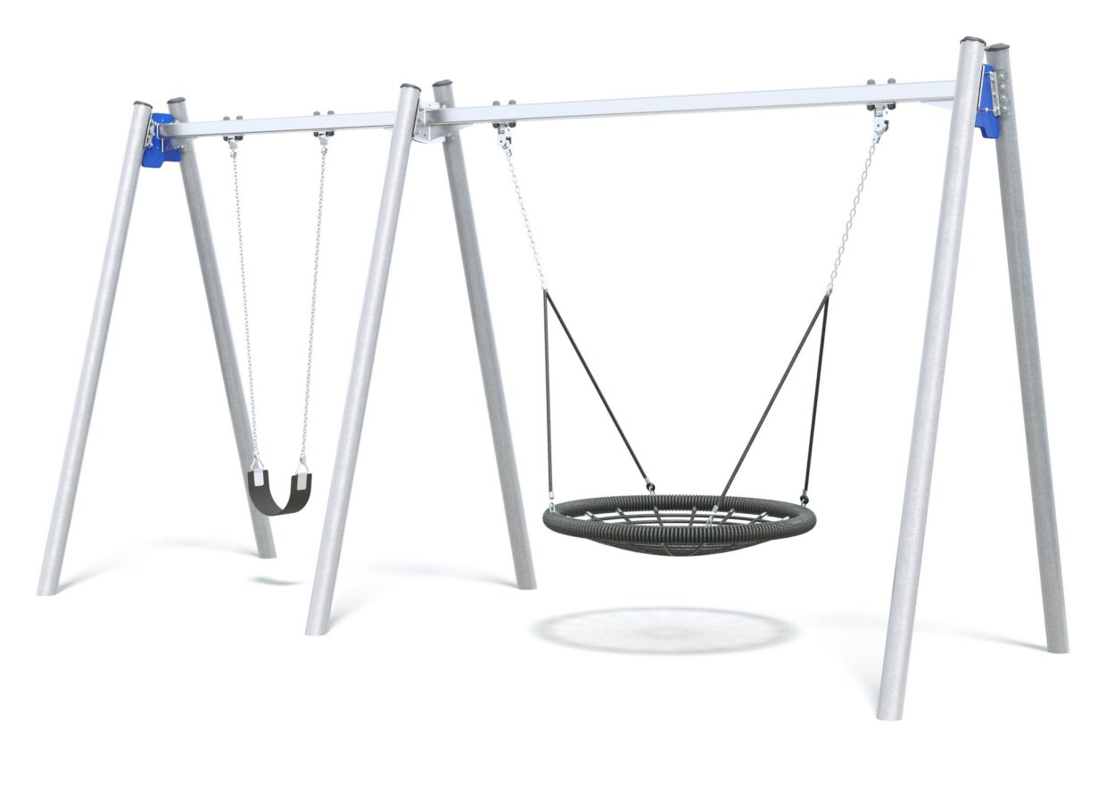 Connect Double Bay Junior Swing, Nest Seat in Sail Away colour scheme.