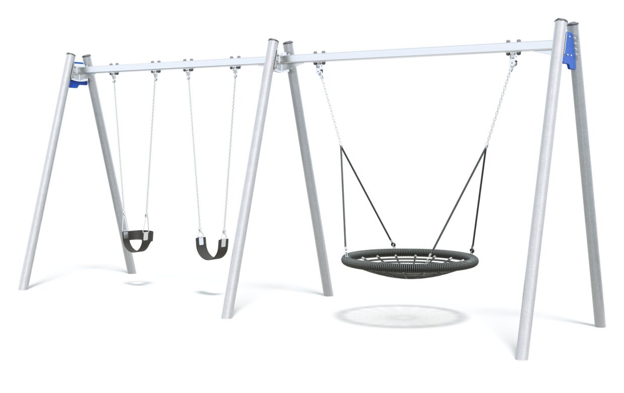 Connect Double Bay Swing, Nest Seat in Blue Tang colour scheme.