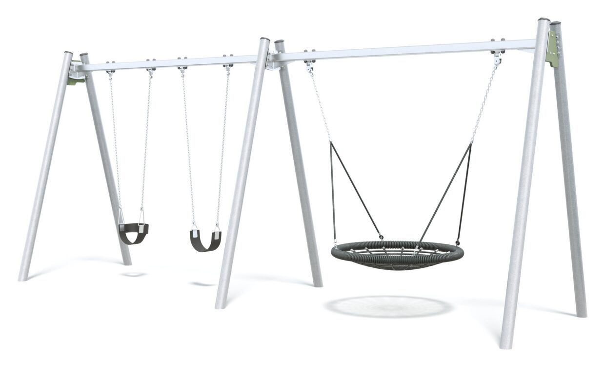 Connect Double Bay Swing, Nest Seat in Coral Reef colour scheme.