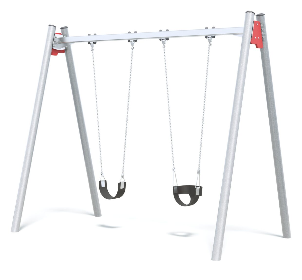 Connect Single Bay Swing in Flowering Fuscia colour scheme.
