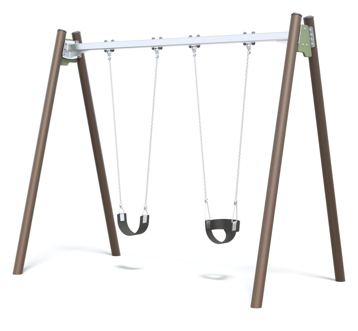 Connect Single Bay Swing in Snow Gum colour scheme.