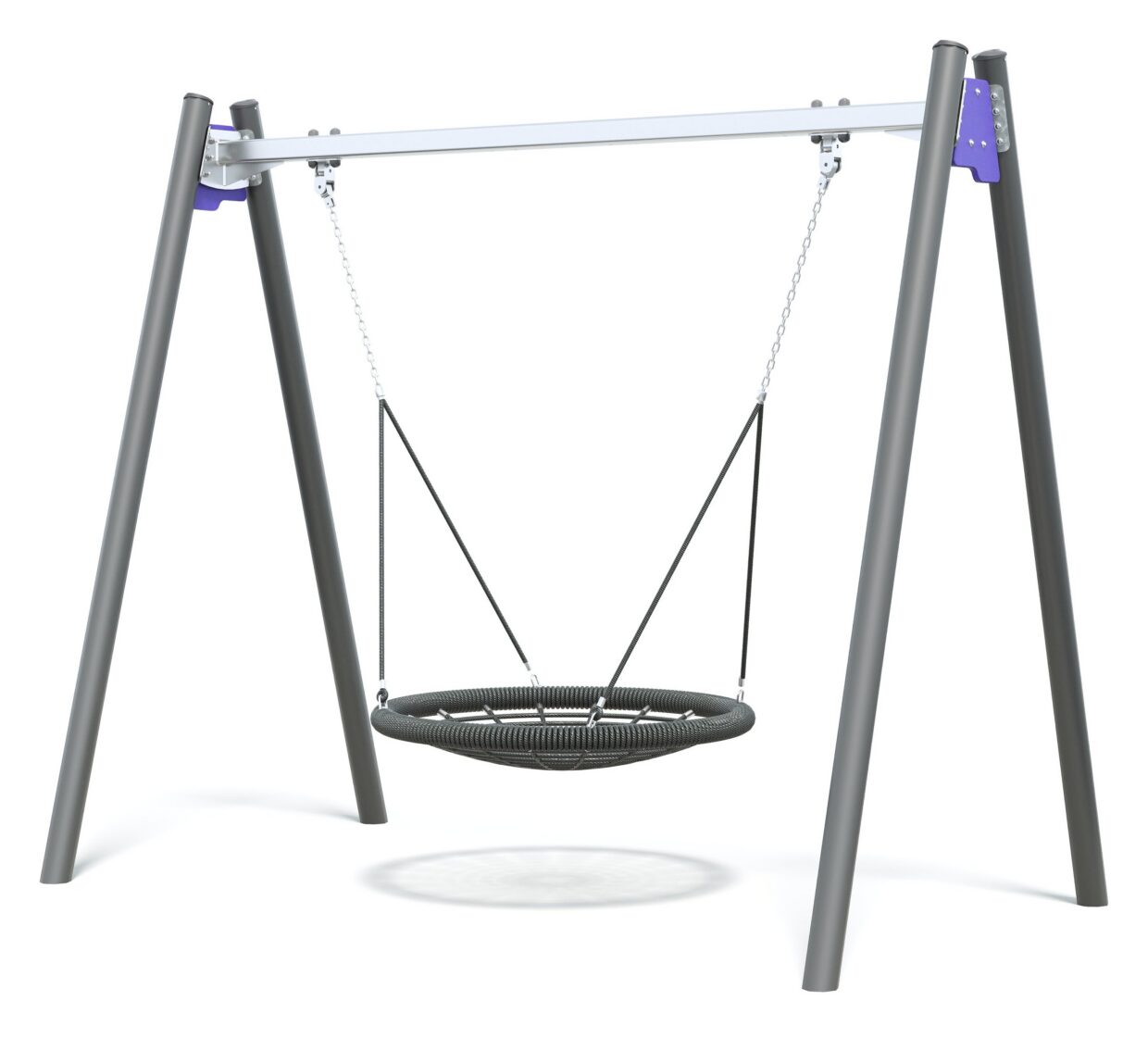 Connect Single Bay Swing, Nest Seat in Native Violet colour scheme.
