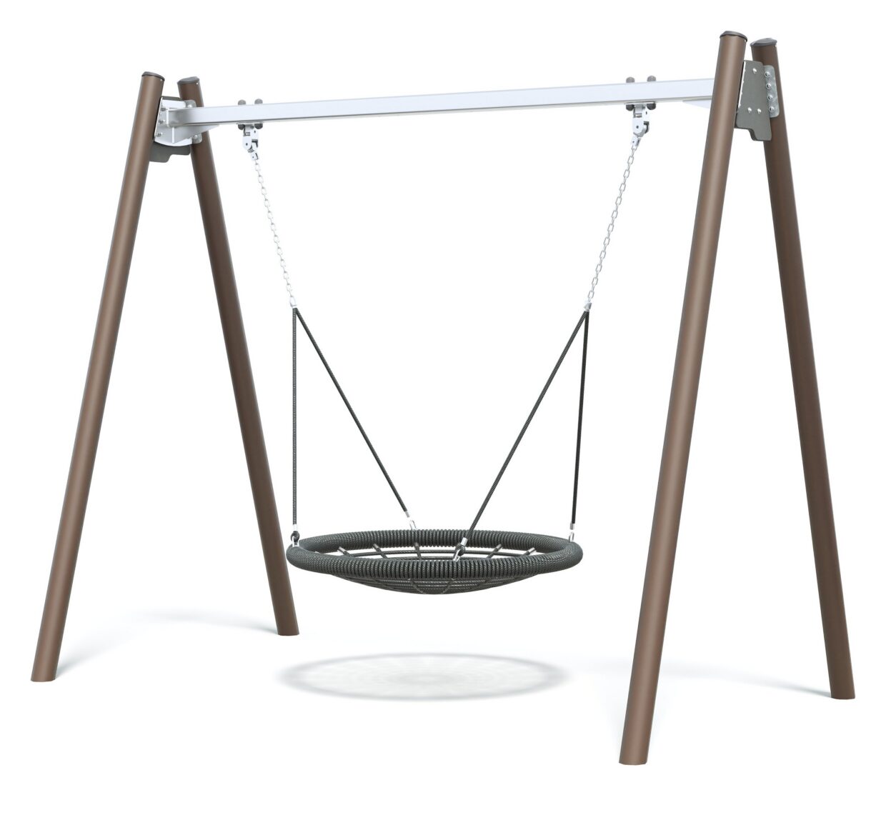 Connect Single Bay Swing, Nest Seat in Paperbark Camp colour scheme.
