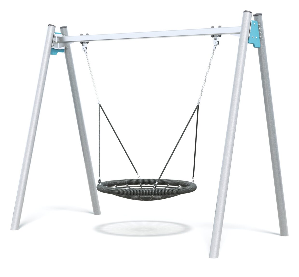 Connect Single Bay Swing, Nest Seat in Sapphire Coast colour scheme.