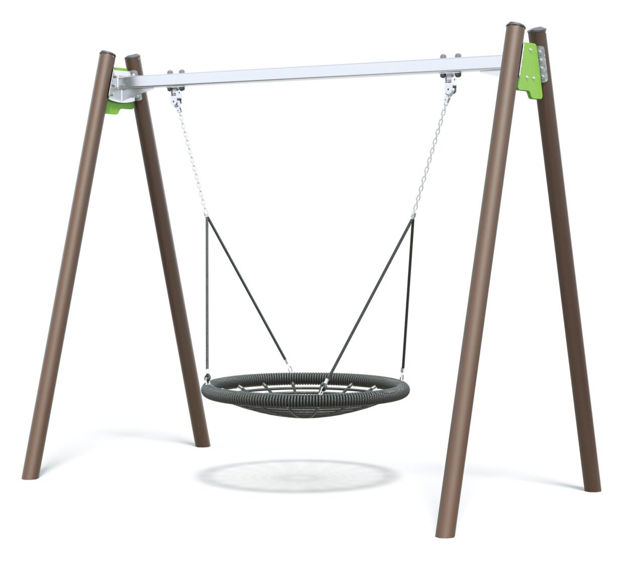 Connect Single Bay Swing, Nest Seat in Treefern Gully colour scheme.