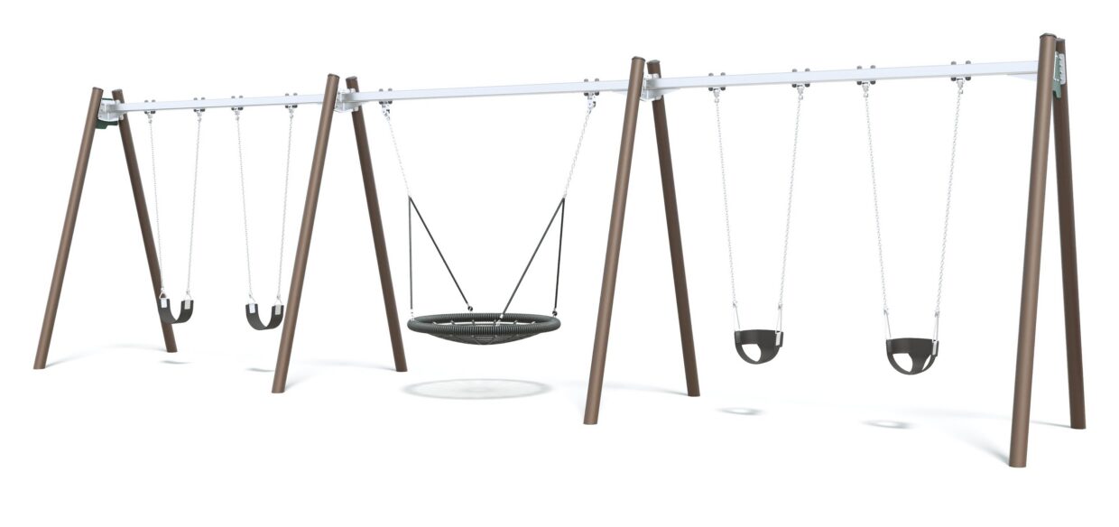 Connect Triple Bay Swing, Nest Seat in Daintree Discovery colour scheme.