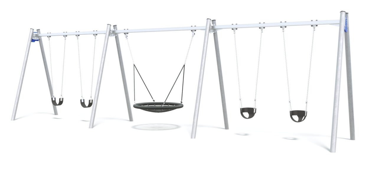 Connect Triple Bay Swing, Nest Seat in Sail Away colour scheme.