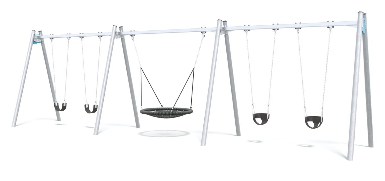 Connect Triple Bay Swing, Nest Seat in Sapphire Coast colour scheme.